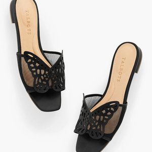 VIOLET BUTTERFLY NAPPA SLIDES